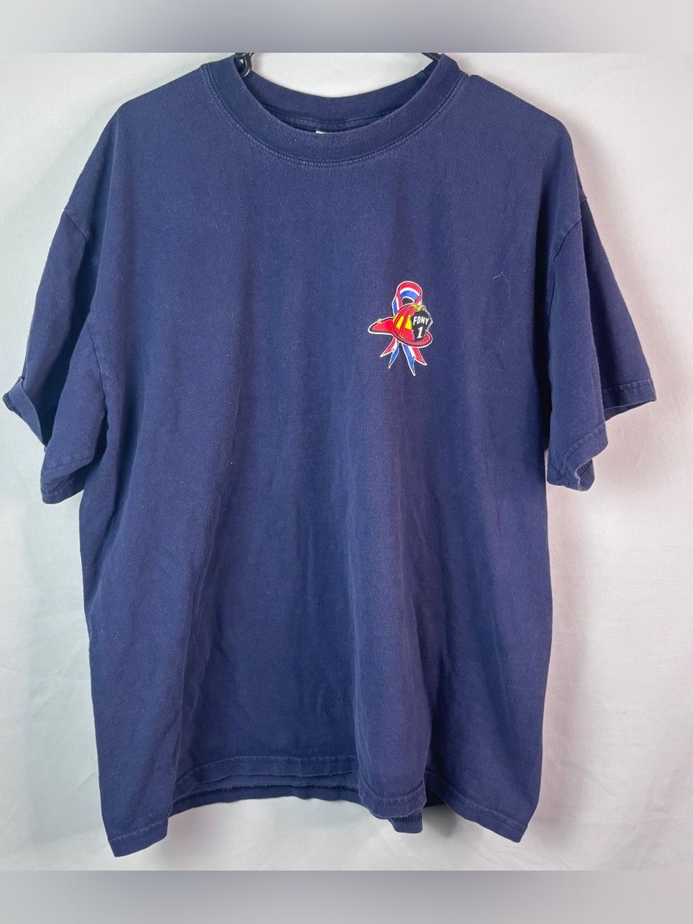 Vintage FDNY Fallen But Not Forgotten T-Shirt Navy Blue - Size XL